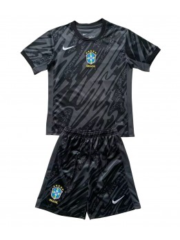 Brazil Golmanski Dječji Gostujuci Dres kompleti Copa America 2024 Kratak Rukavima (+ kratke hlače)